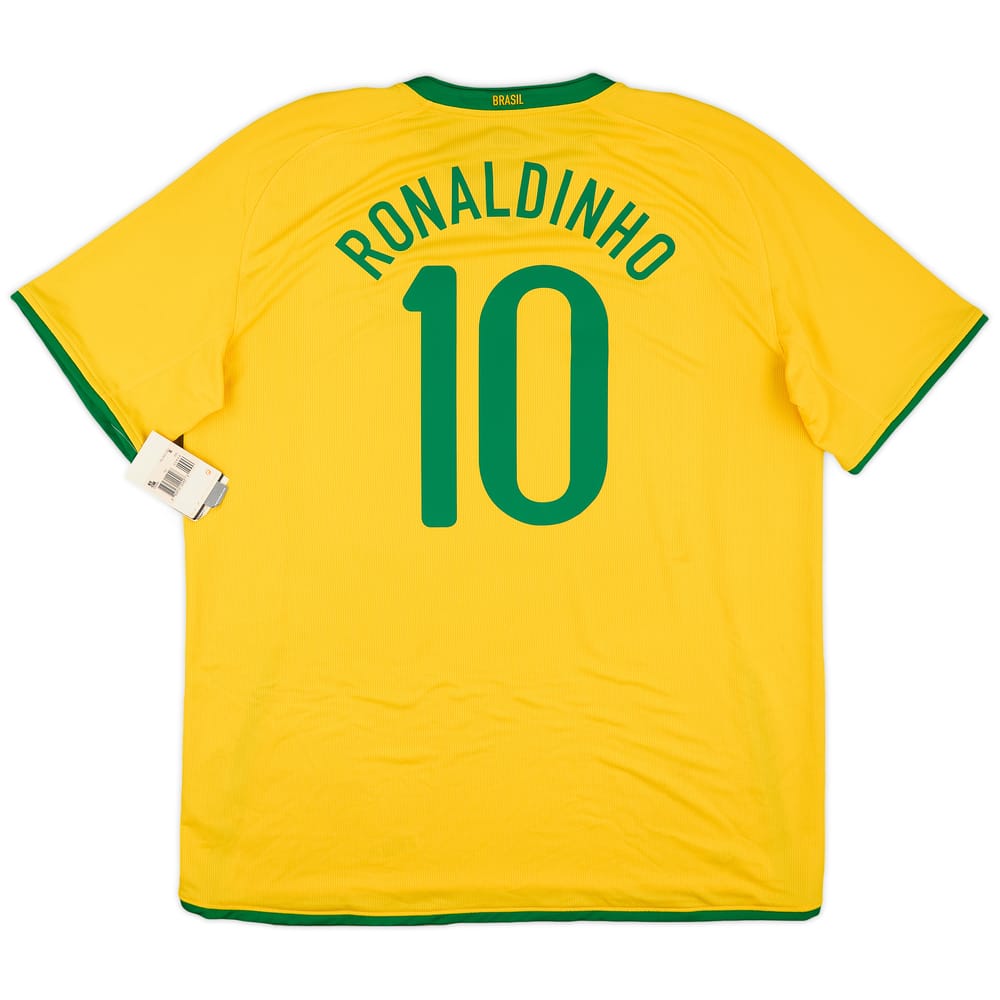 2008-10 Brazil Home Shirt Ronaldinho #10 (XXL)