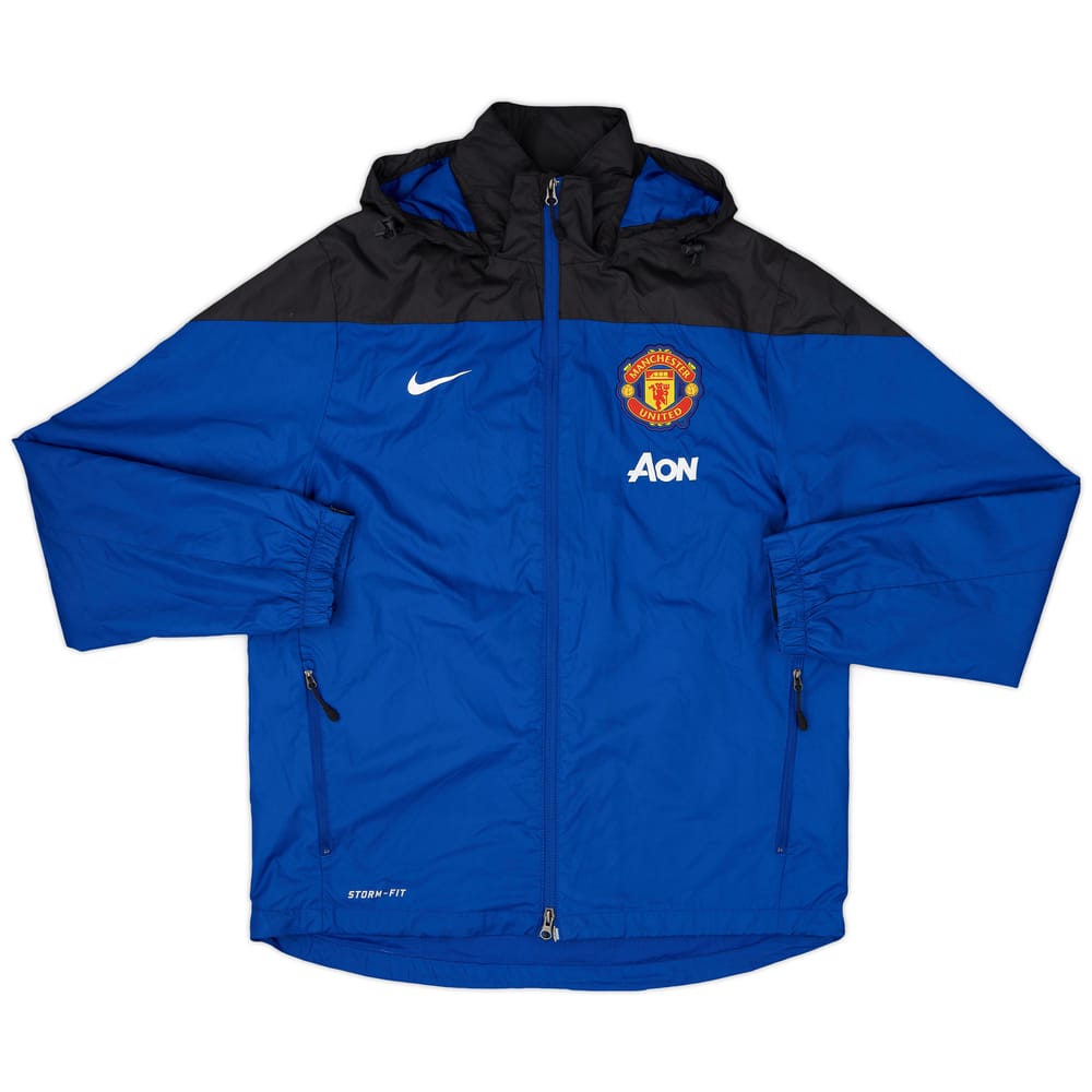 2013-14 Manchester United Nike Hooded Rain Jacket - 9/10 - (M)