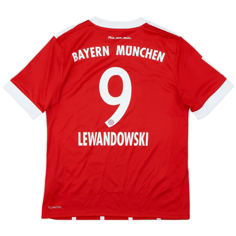 2017-18 Bayern Munich Home Shirt Lewandowski #9 - 9/10 - (M.Boys)