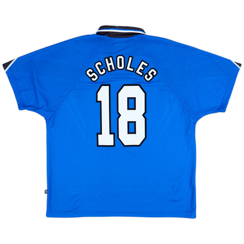1996-98 Manchester United Third Shirt Scholes #18 - 9/10 - (XXL)