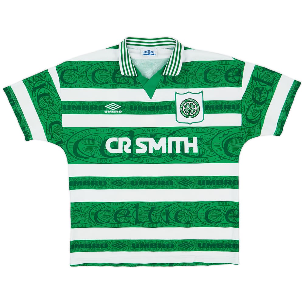 1995-97 Celtic Home Shirt #7 - 8/10 - (L)