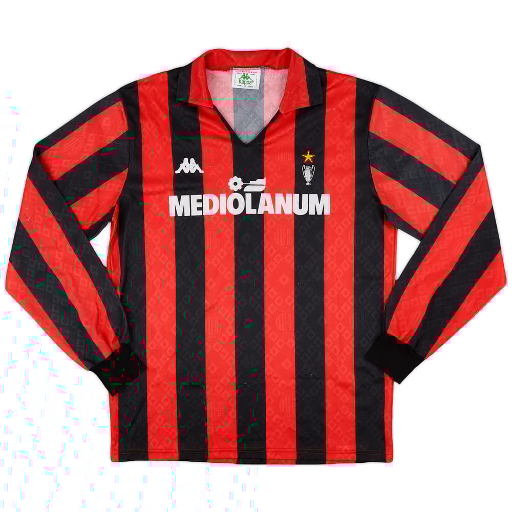 1988-89 AC Milan Home L/S Shirt - 8/10 - (L)