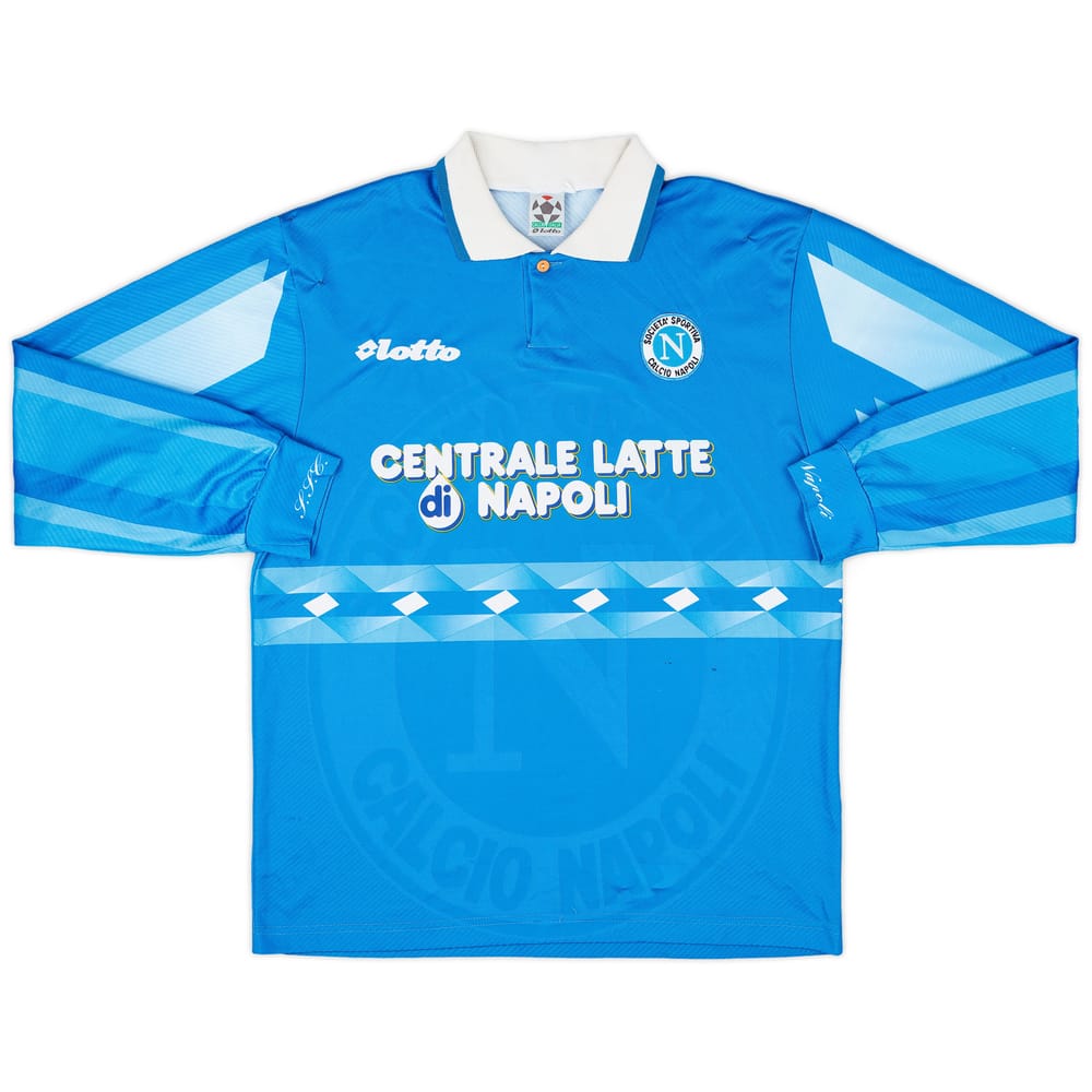 1996-97 Napoli Home L/S Shirt - 5/10 - (S)