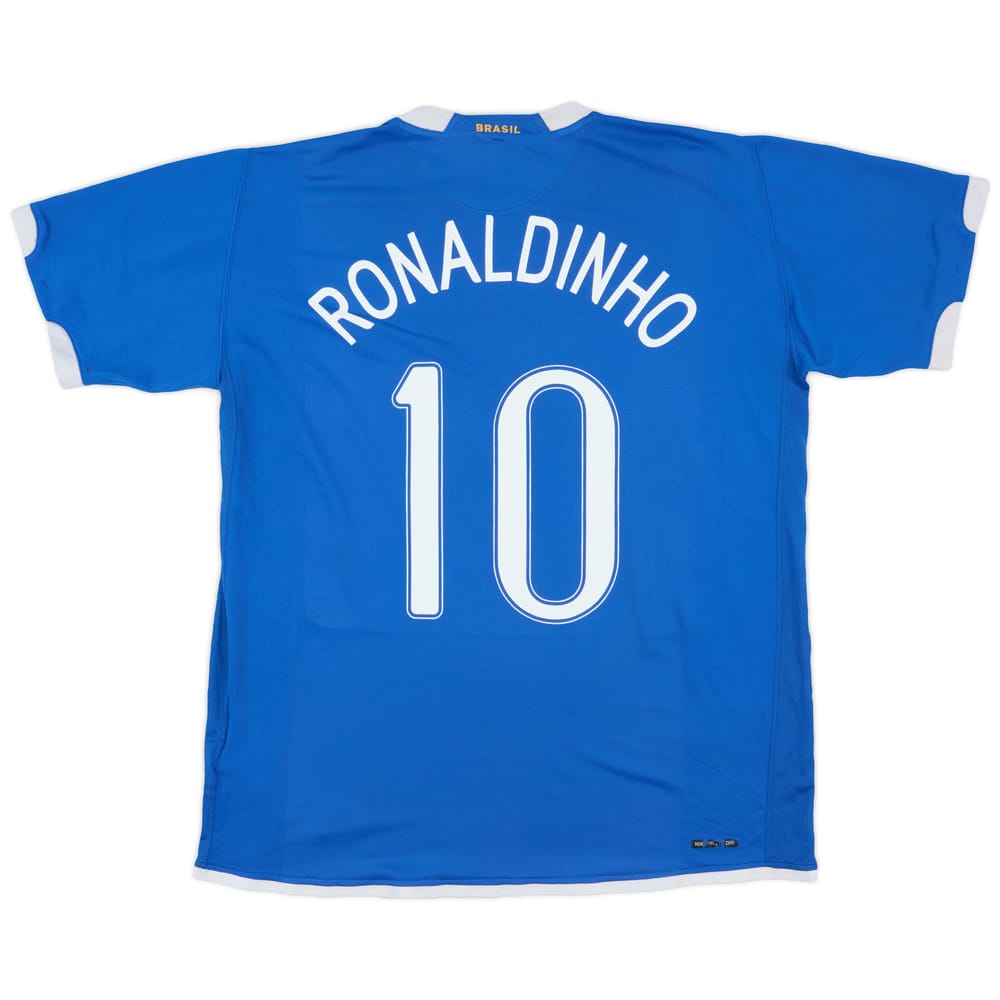 2006-07 Brazil Away Shirt Ronaldinho #10 - 6/10 - (XL)