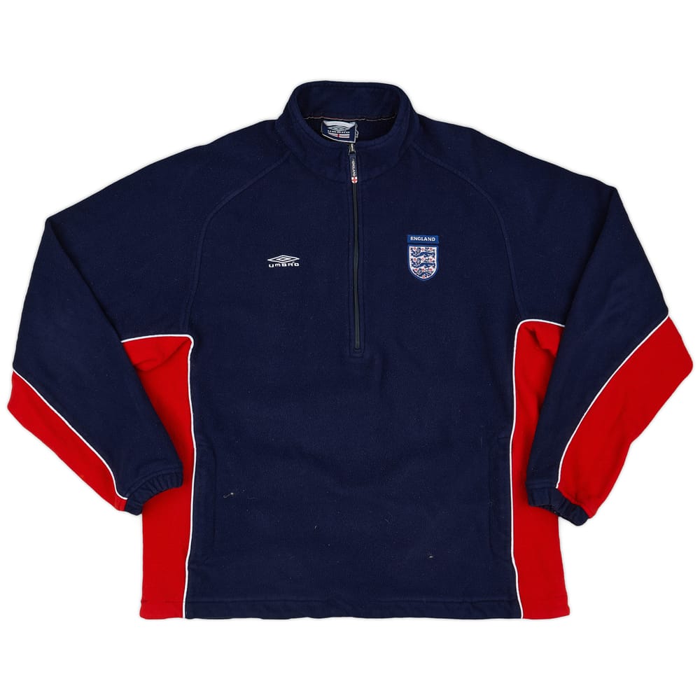 2002-03 England Umbro 1/2 Zip Fleece Top - 9/10 - (L)