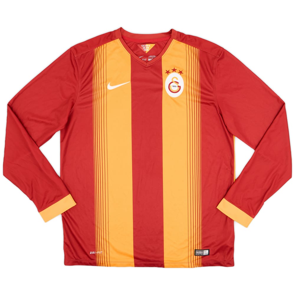 2014-15 Galatasaray Home L/S Shirt - 9/10 - (L)