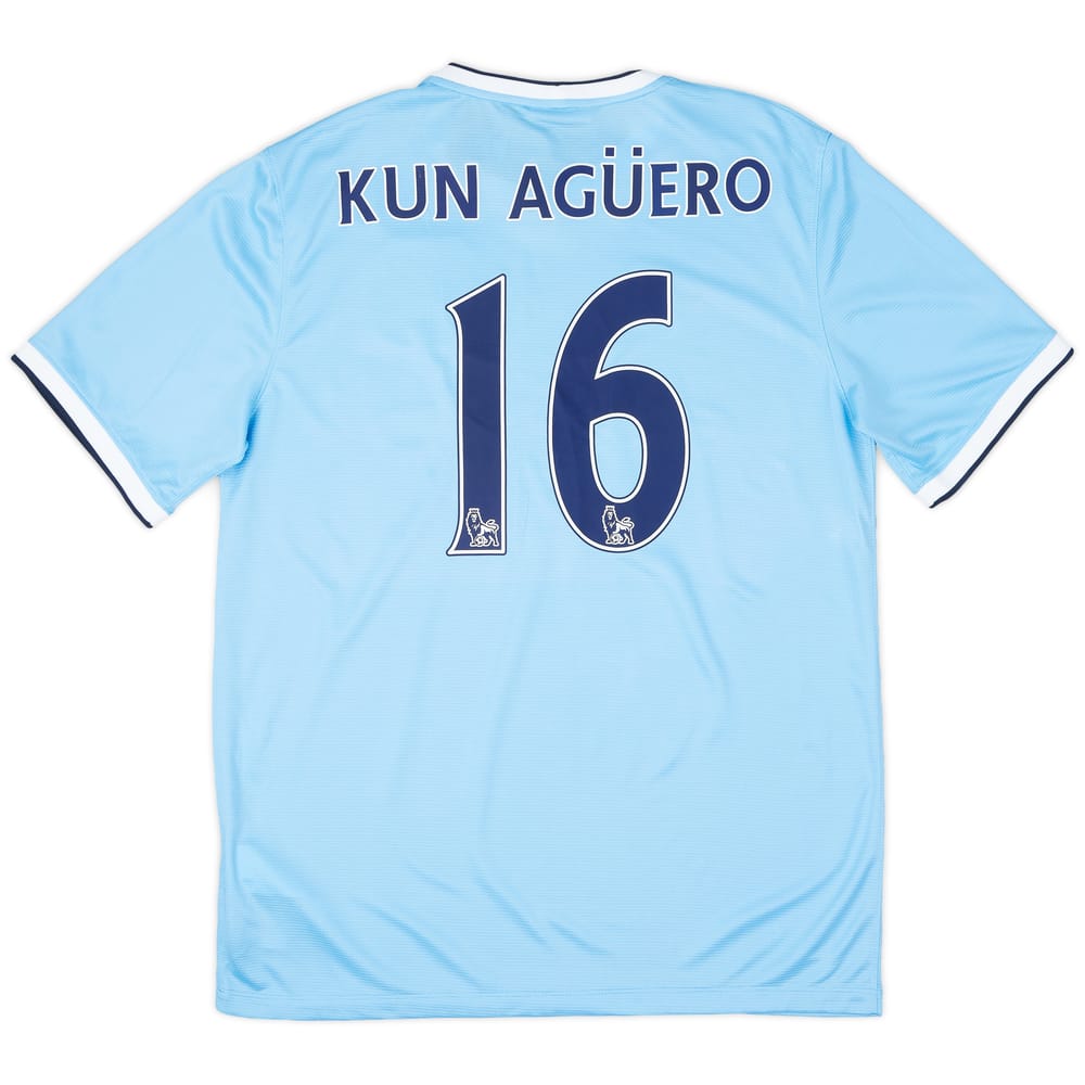 2013-14 Manchester City Home Shirt Kun Aguero #16 (L)