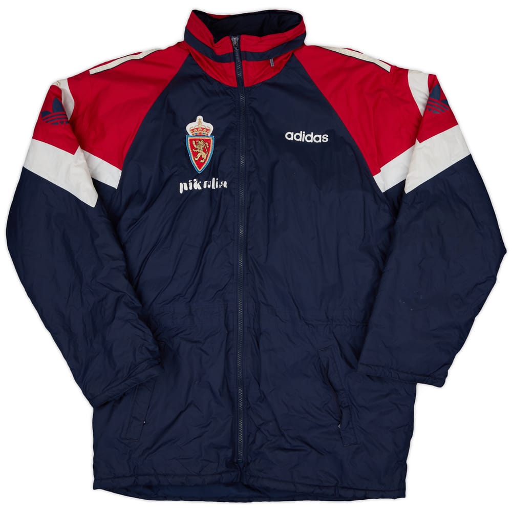1995-96 Real Zaragoza adidas Padded Bench Coat - 6/10 - (M/L)