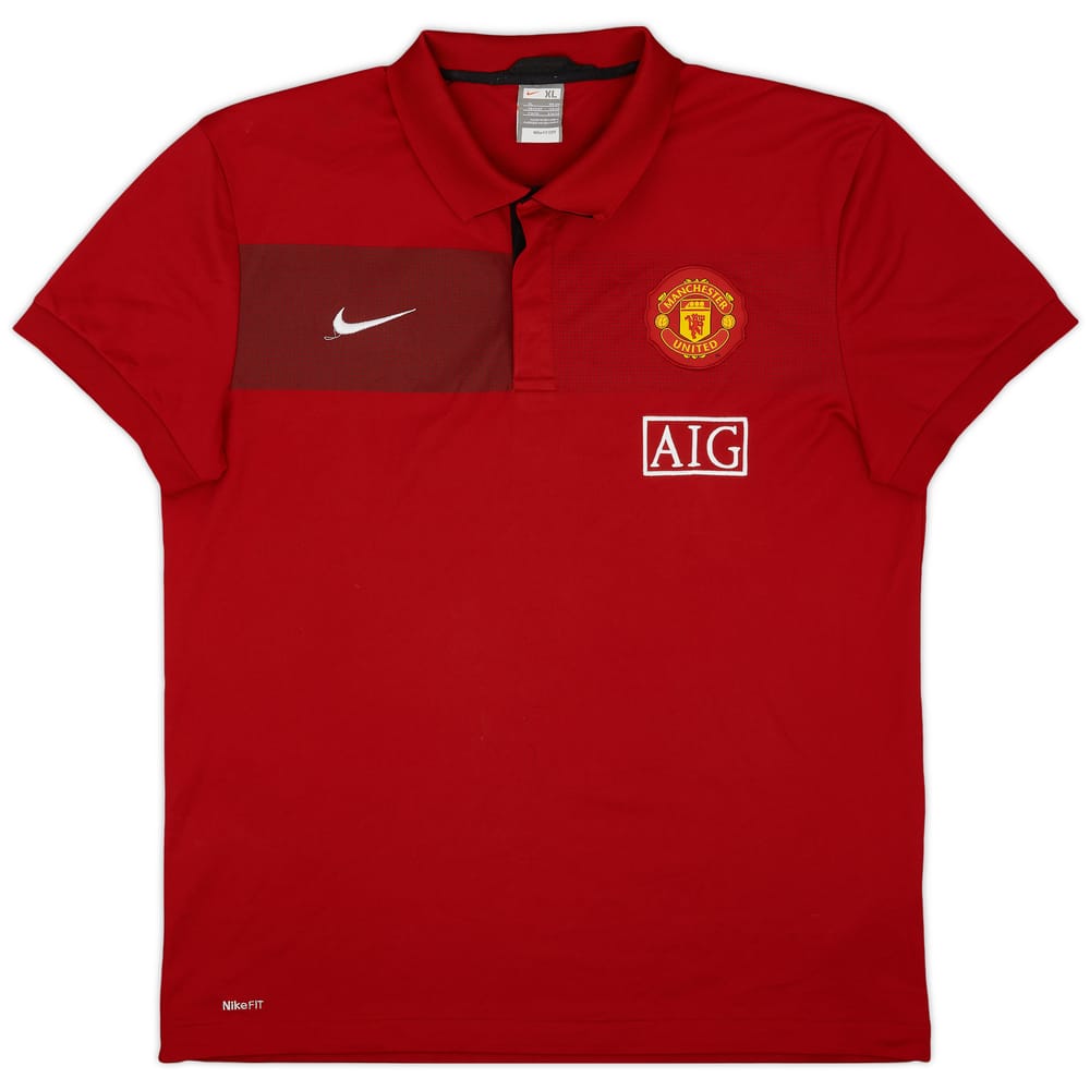 2009-10 Manchester United Nike Polo Shirt - 8/10 - (XL)