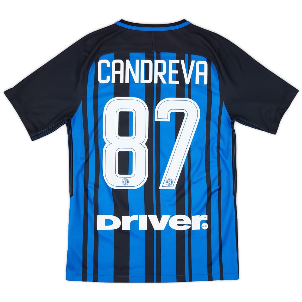 2017-18 Inter Milan Home Shirt Candreva #87 - 8/10 - (S)