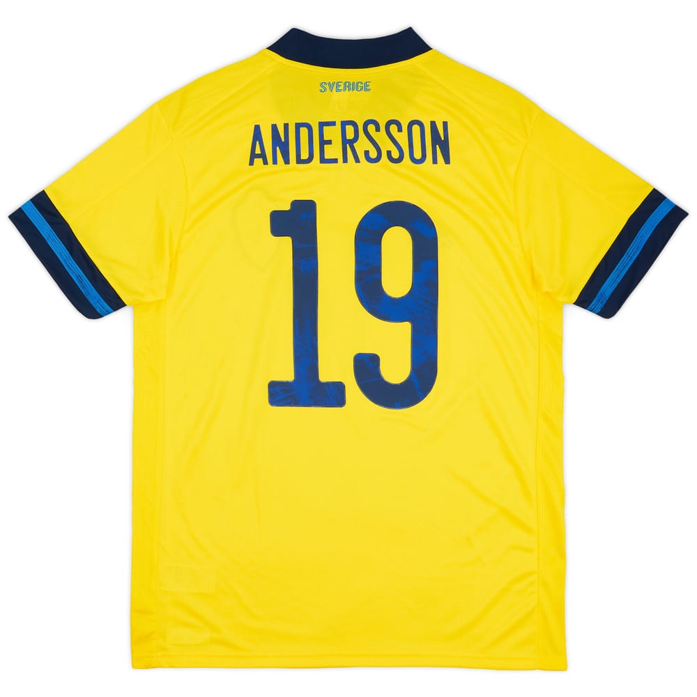 2020 Sweden Player Issue Home Shirt Andersson #19