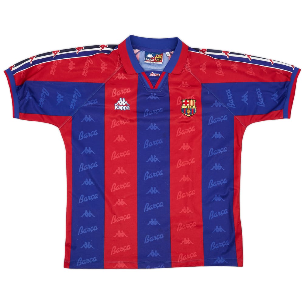 1995-97 Barcelona Home Shirt - 8/10 - (L)