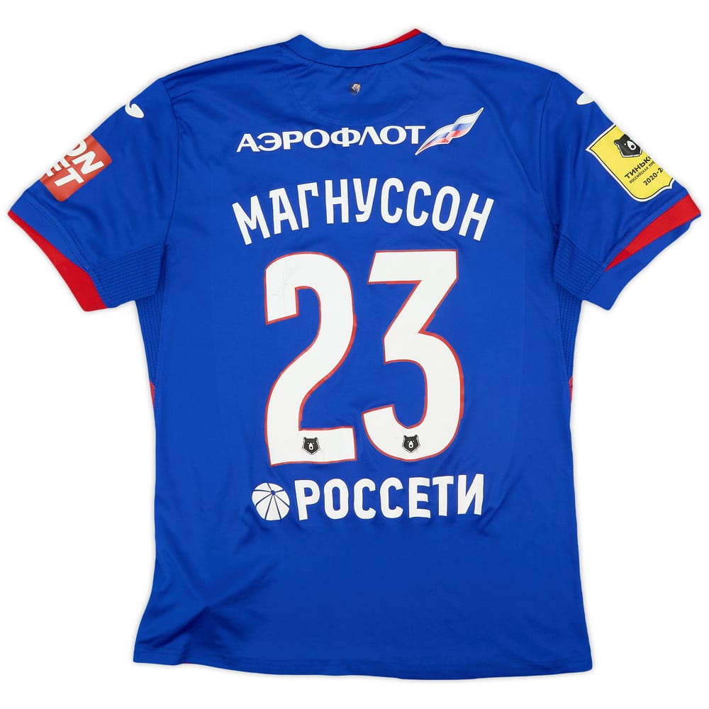 2020-21 CSKA Moscow Match Issue Signed Home Shirt Magnusson #23