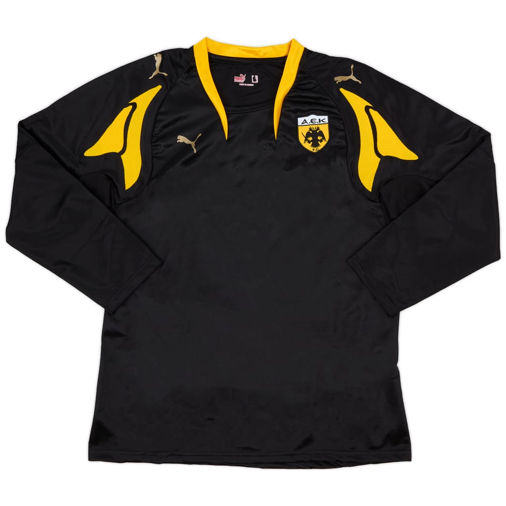 2007-08 AEK Athens Away L/S Shirt - 8/10 - (XXL.Boys)