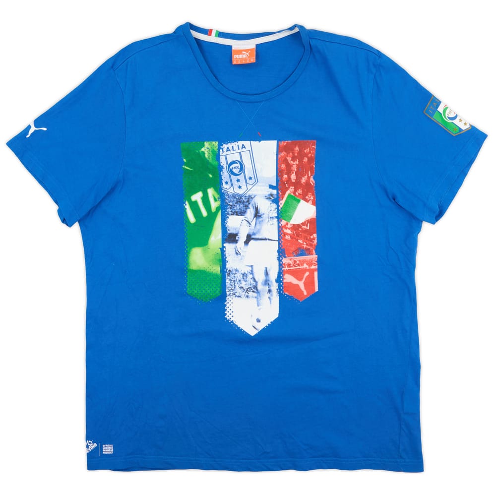 2014-15 Italy Puma Cotton Graphic Tee - 8/10 - (XL)