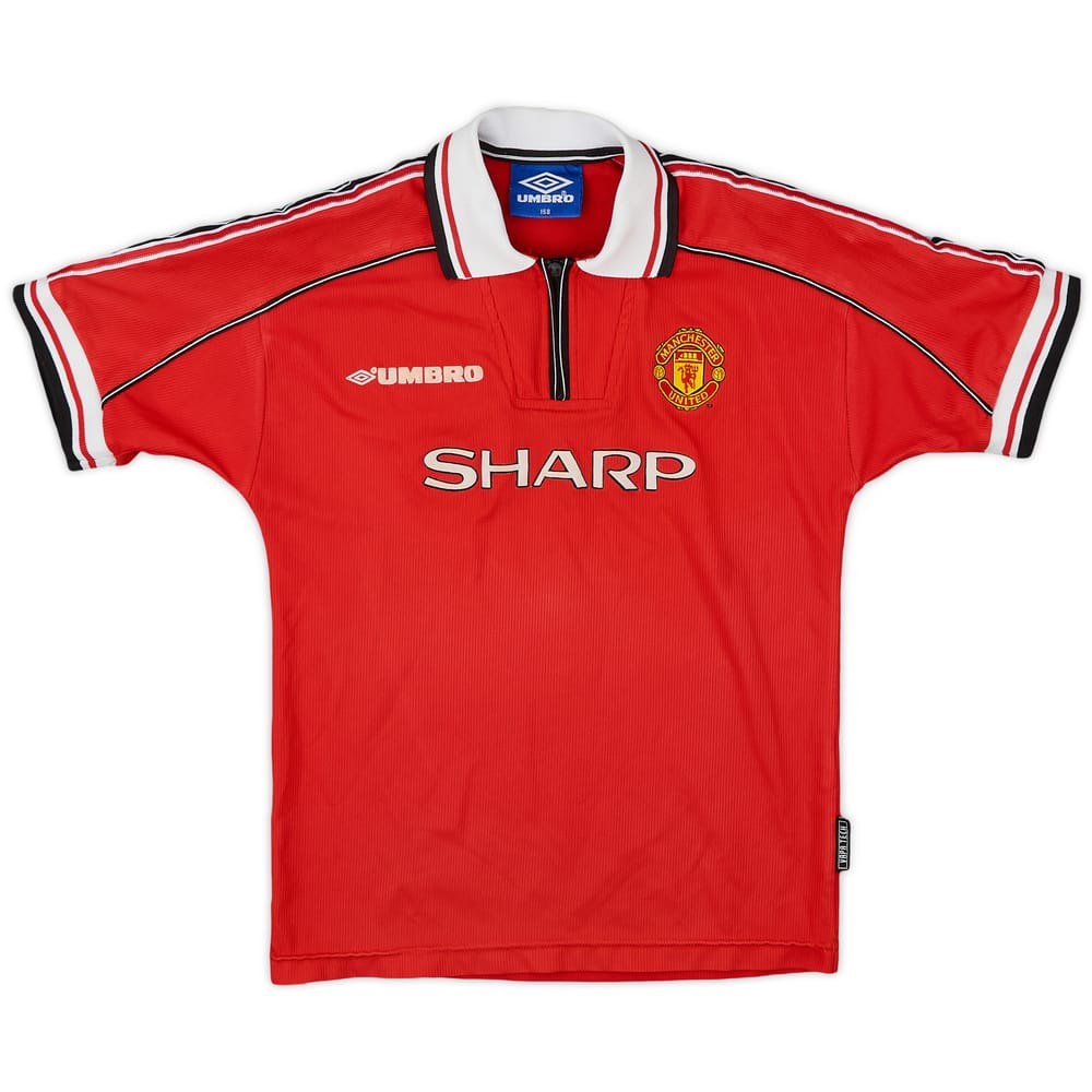 1998-00 Manchester United Home Shirt - 5/10 - (L.Boys)