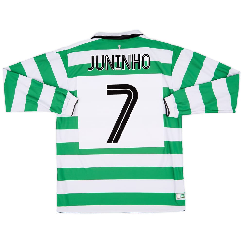 2004-05 Celtic Home L/S Shirt Juninho #7 - 7/10 - (L)