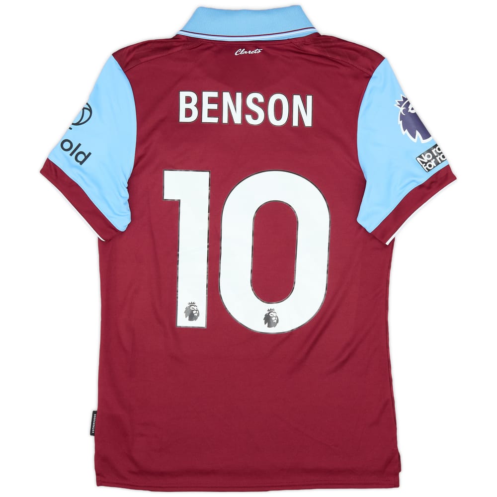 2023-24 Burnley Match Issue Home Shirt Benson #10