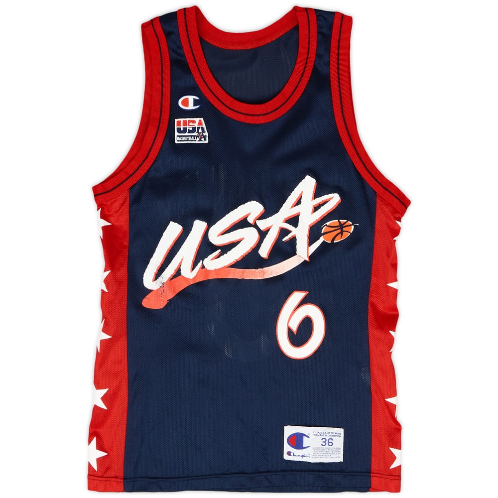 1996-99 USA Hardaway #6 Champion Away Jersey - 8/10 - (S)