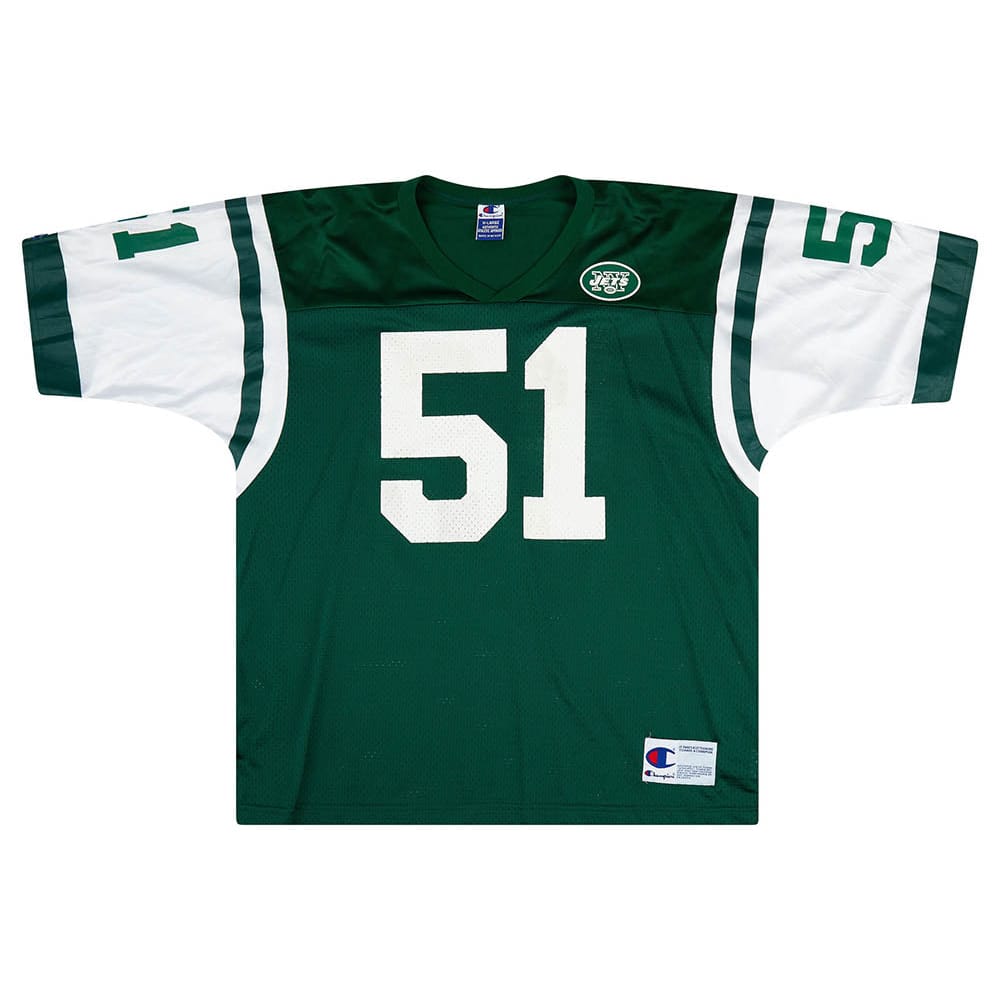 1998-00 New York Jets Bryan Cox #51 Champion Jersey (Away) XL