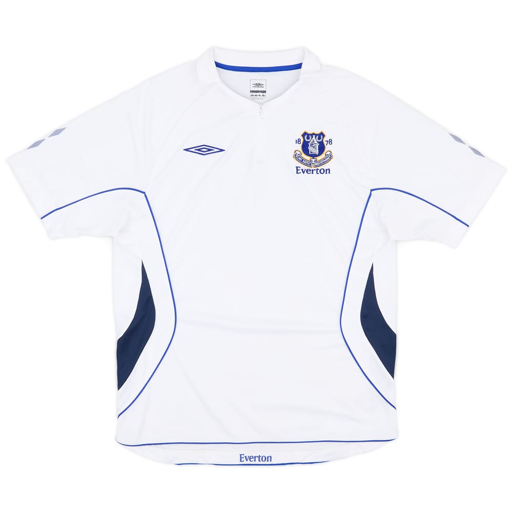 2005-06 Everton Umbro 1/4 Zip Polo Shirt - 7/10 - (XL)