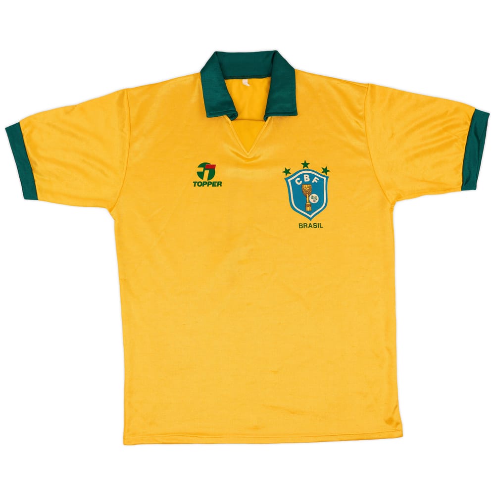 1990 Brazil Home Shirt - 8/10 - (L)