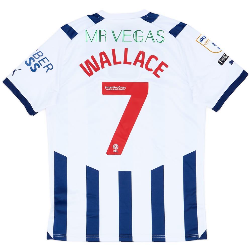 2023-24 West Brom Match Issue Home Shirt Wallace #7