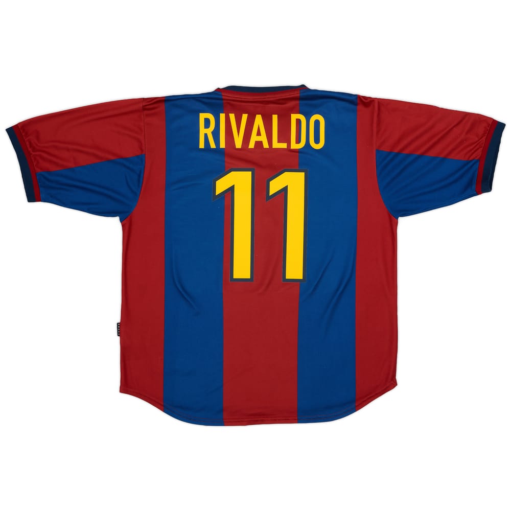 1998-00 Barcelona Home Shirt Rivaldo #11 - 9/10 - (XL)
