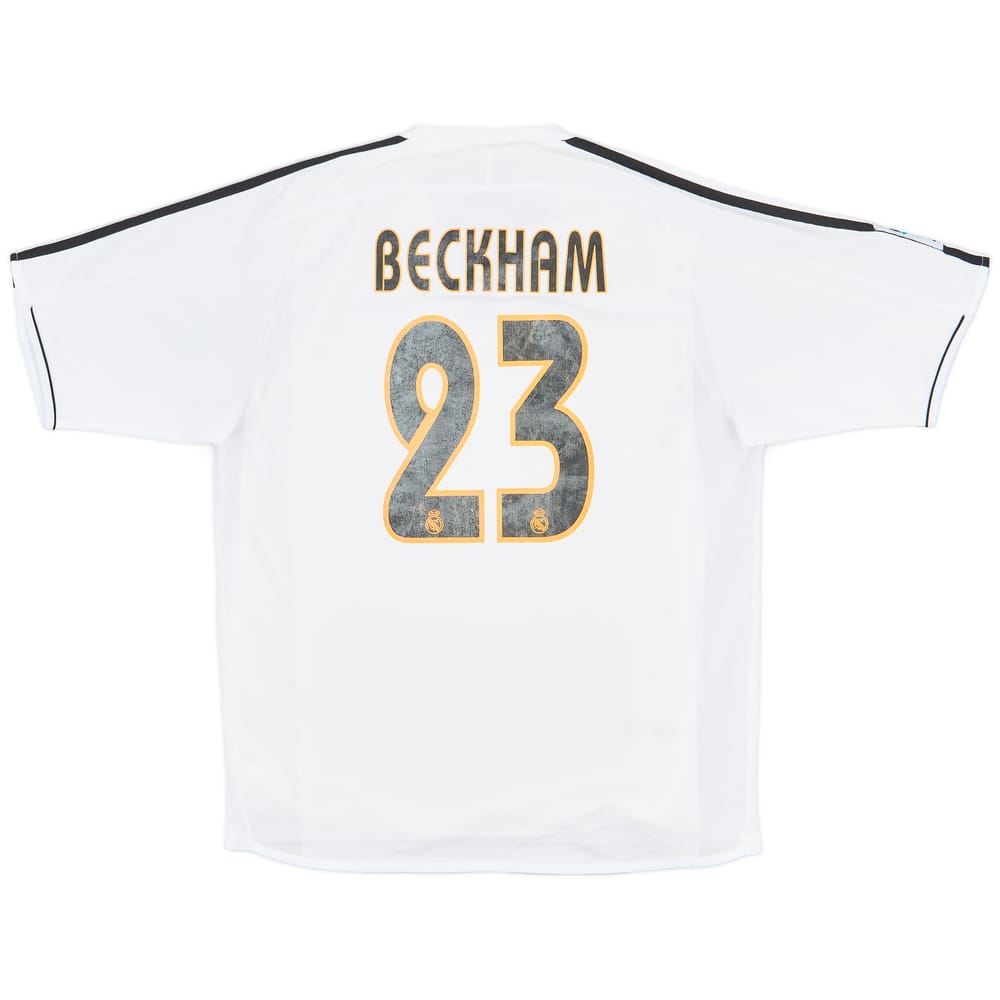 2003-04 Real Madrid Player Issue Home Shirt Beckham #23 - 6/10 - (M)