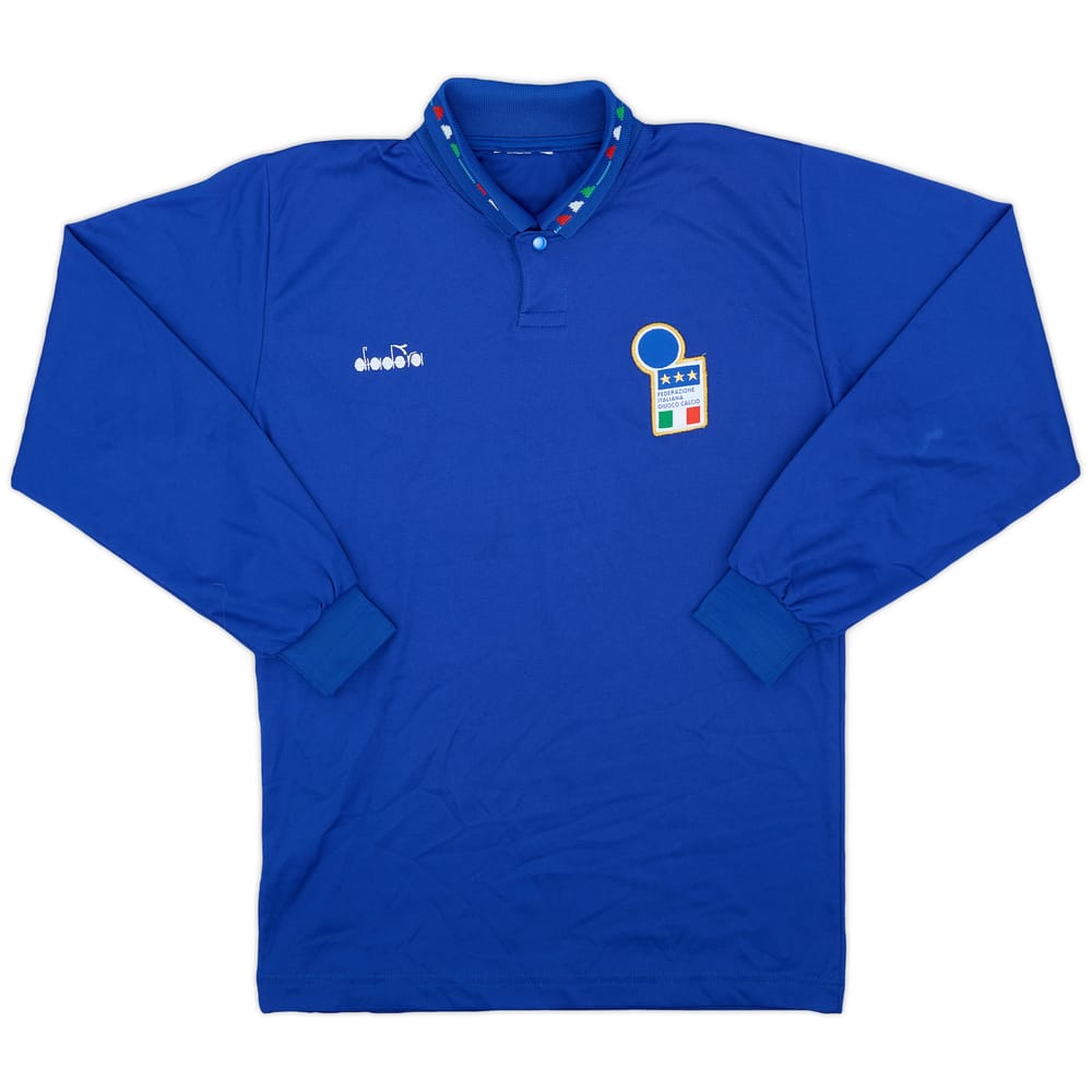 1992-93 Italy Home L/S Shirt - 8/10 - (L.Boys)