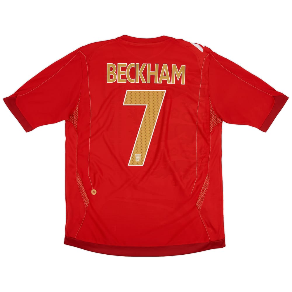 2006-08 England Away Shirt Beckham #7 - 5/10 - (L)