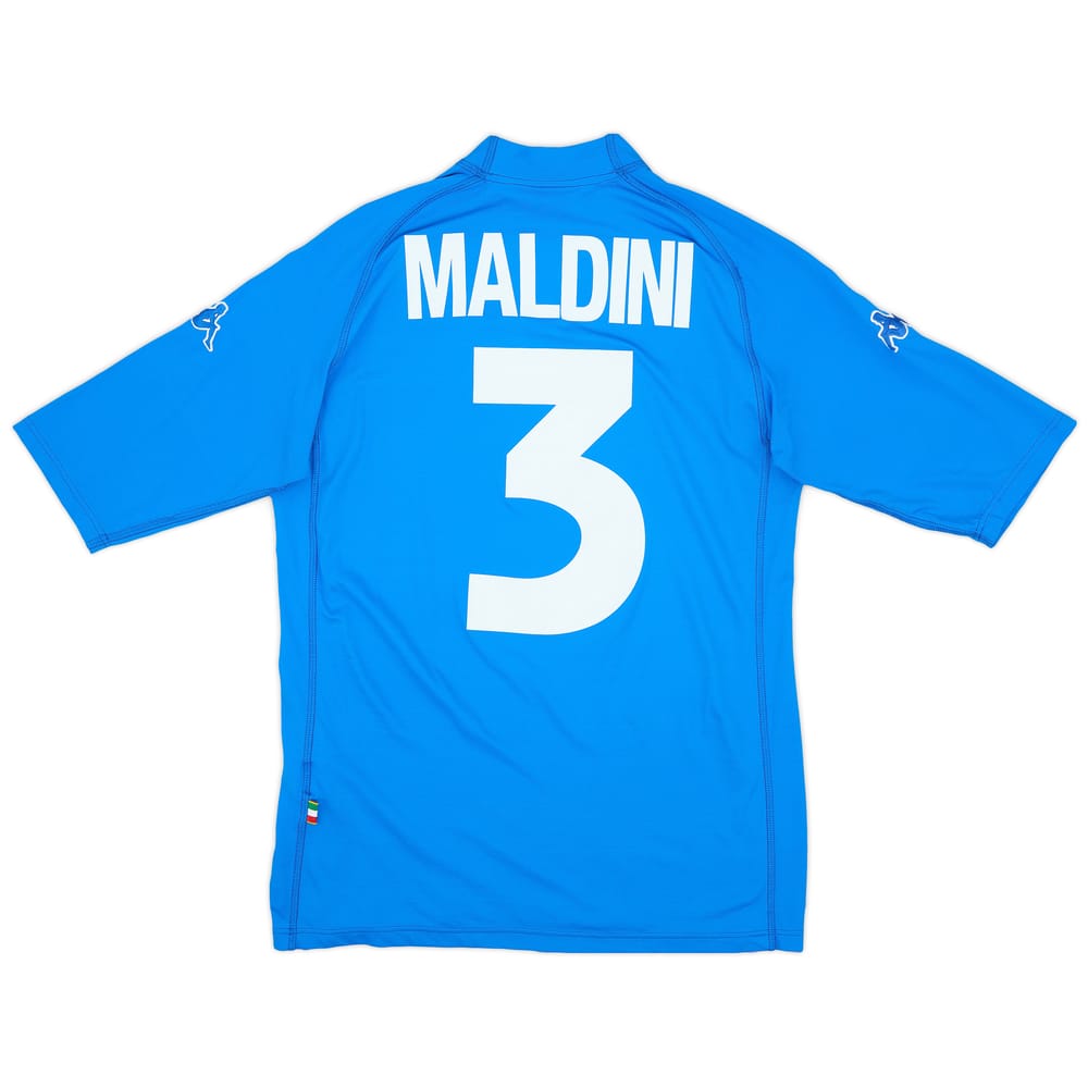 2000-01 Italy Basic Home Shirt Maldini #3 - 9/10 - (M)
