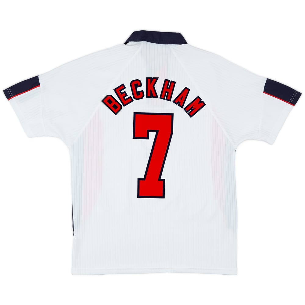 1997-99 England Home Shirt Beckham #7 - 7/10 - (L)