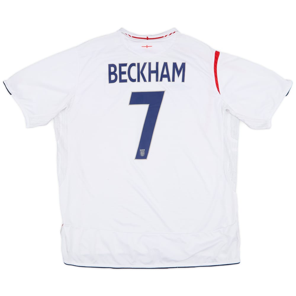 2005-07 England Home Shirt Beckham #7 - 6/10 - (XXL)