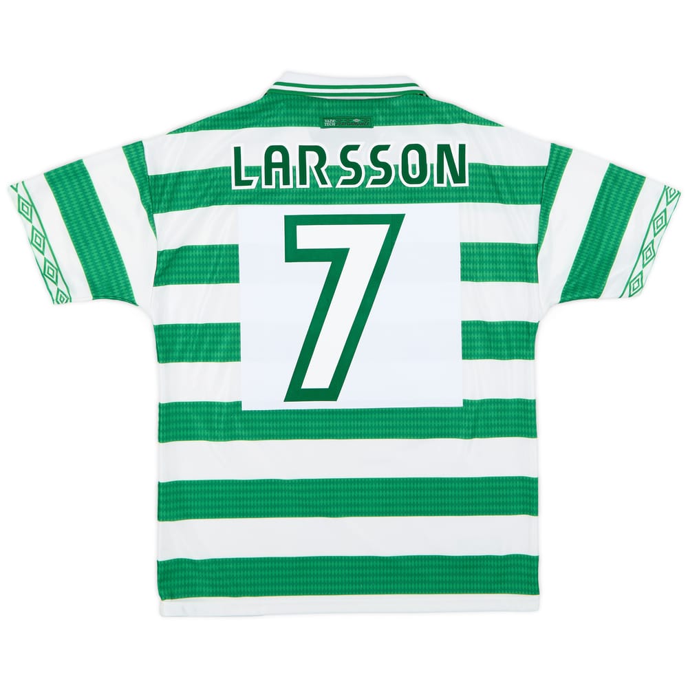1997-99 Celtic Home Shirt Larsson #7 - 9/10 - (M)