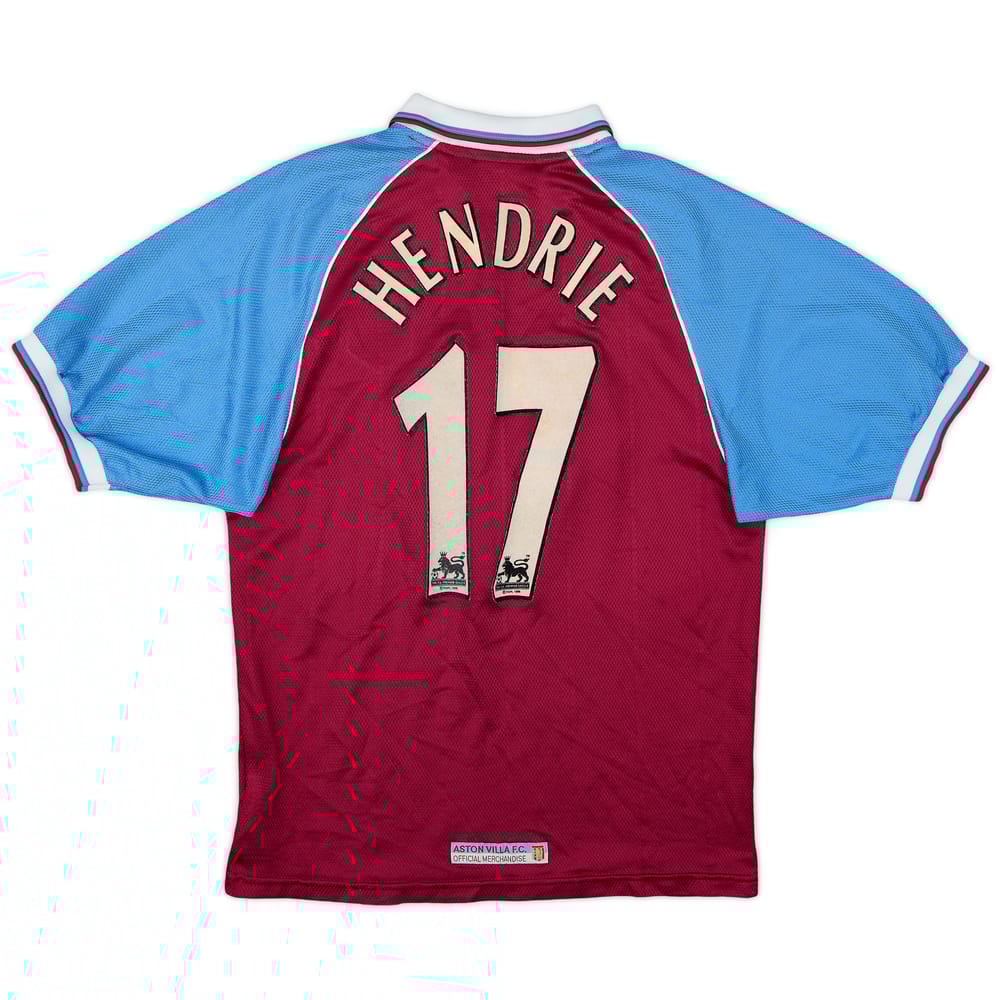 1998-99 Aston Villa Home Shirt Hendrie #17 - 7/10 - (S)