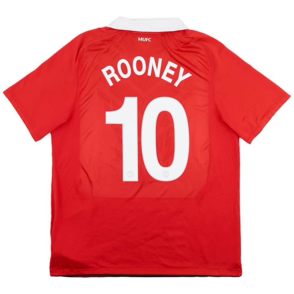 2010-11 Manchester United Home Shirt Rooney #10 - 5/10 - (XL)