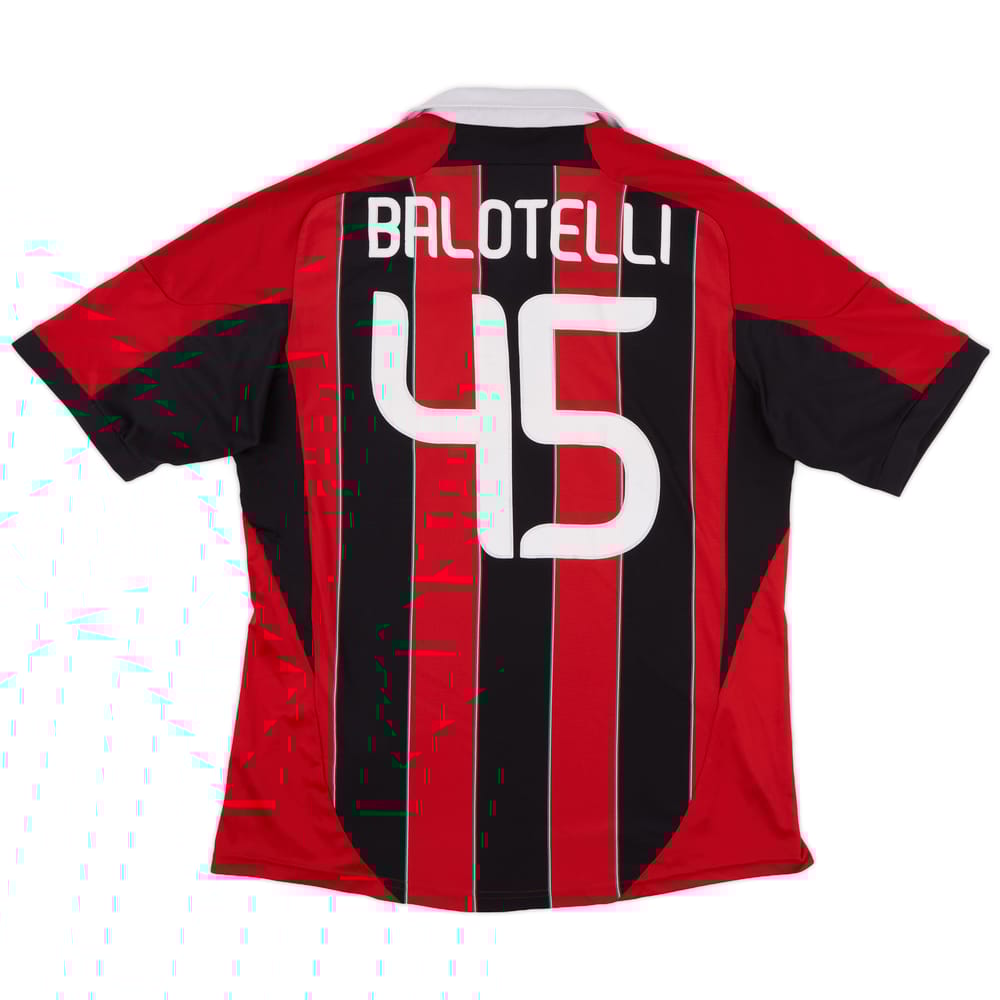 2012-13 AC Milan Home Shirt Balotelli #45 - 6/10 - (L)
