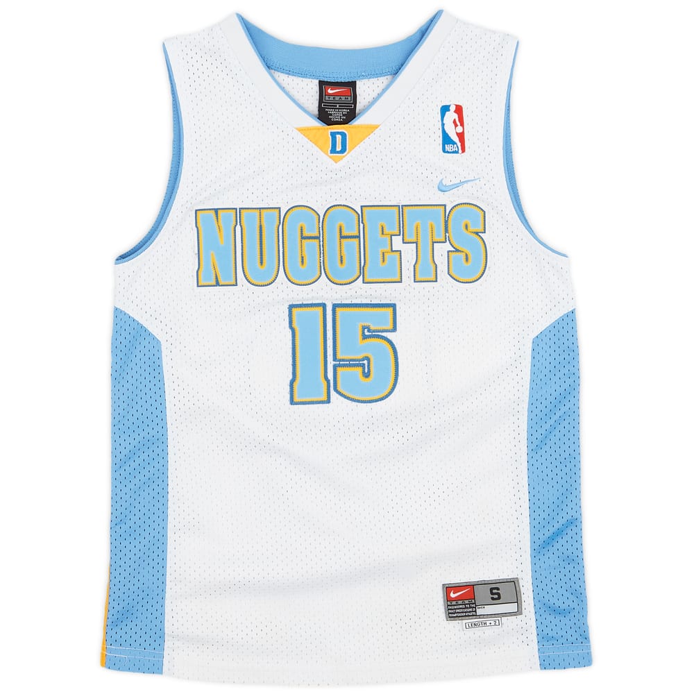 2003-04 Denver Nuggets Anthony #15 Nike Swingman Home Jersey - 8/10 - (S.Boys)