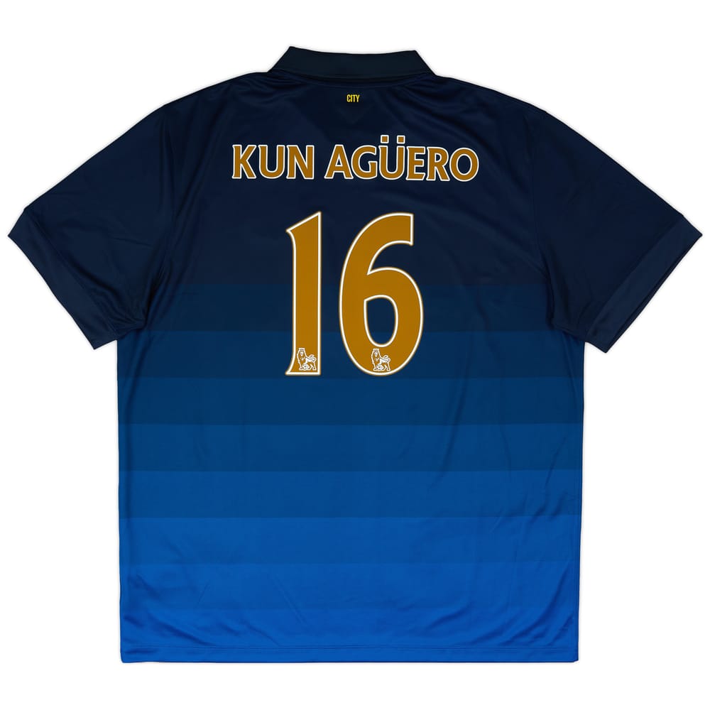 2014-15 Manchester City Away Shirt Kun Aguero #16 - 9/10 - (XXL)