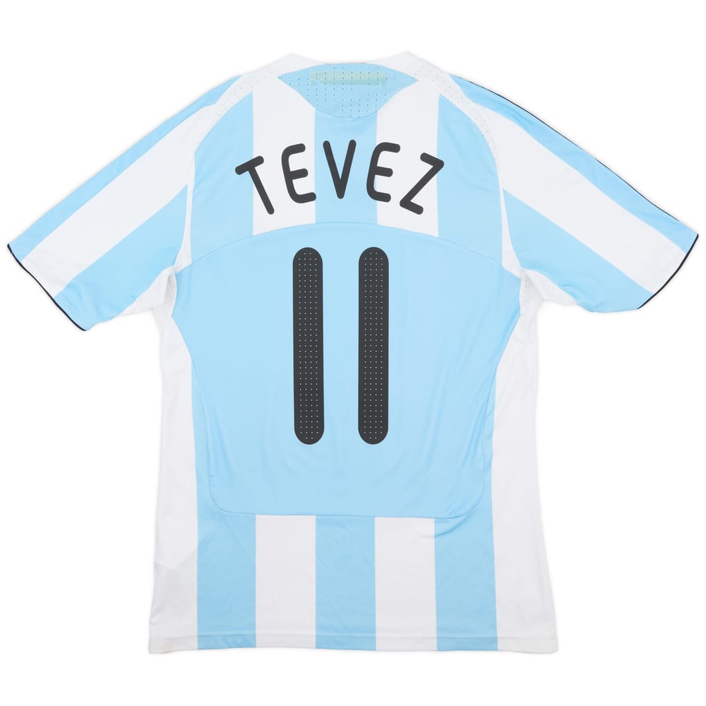 2007-09 Argentina Home Shirt Tevez #11 - 5/10 - (M)