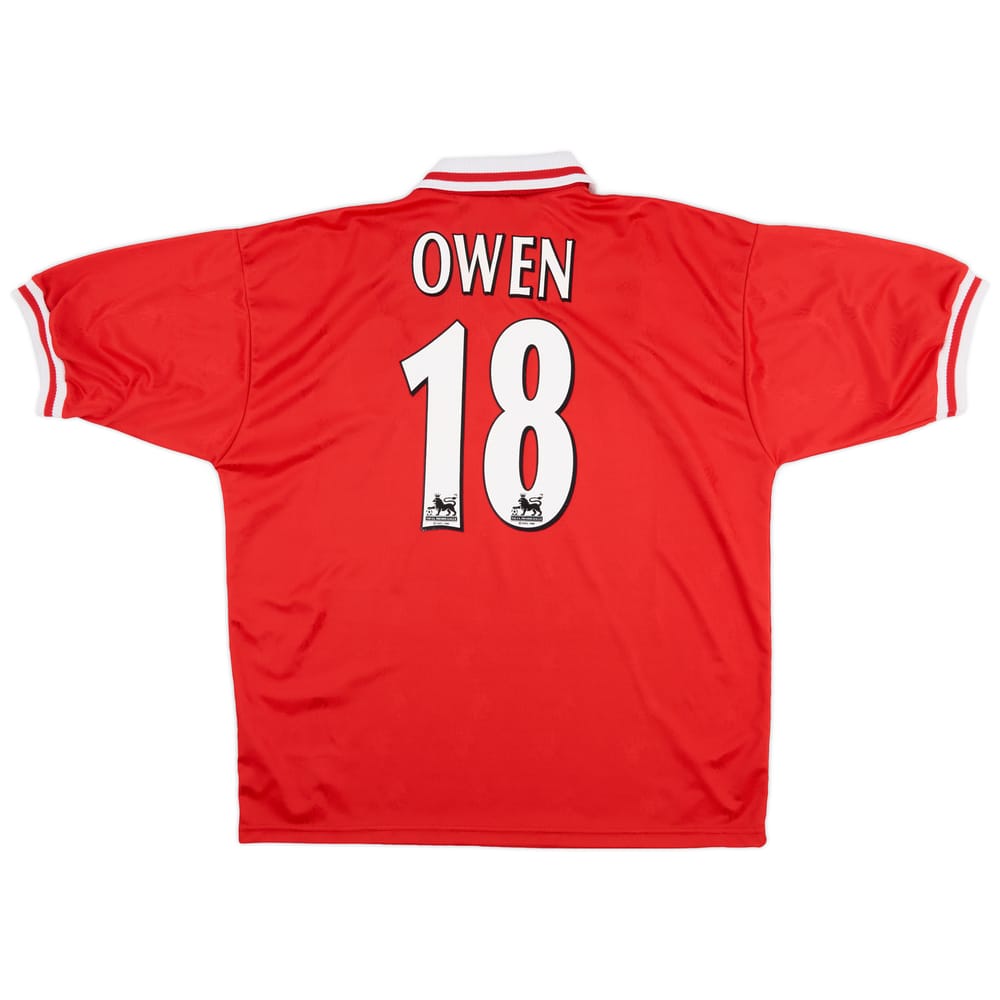1996-98 Liverpool Home Shirt Owen #18 - 9/10 - (XL)