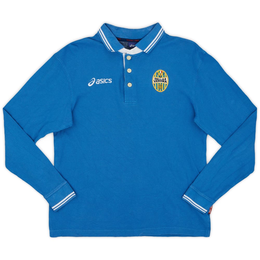 2009-10 Hellas Verona Asics Polo L/S Shirt - 8/10 - (M.Boys)