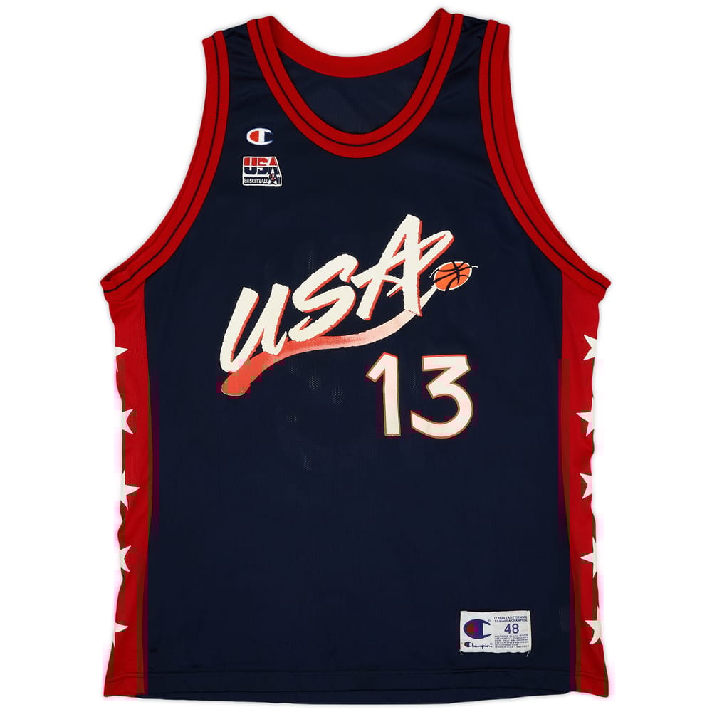 1996-99 USA O'Neal #13 Champion Away Jersey - 8/10 - (XL)