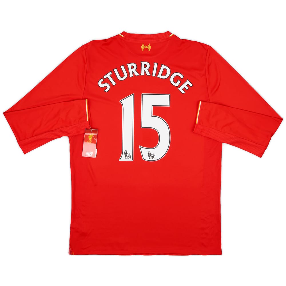 2015-16 Liverpool Home L/S Shirt Sturridge #15 (M)