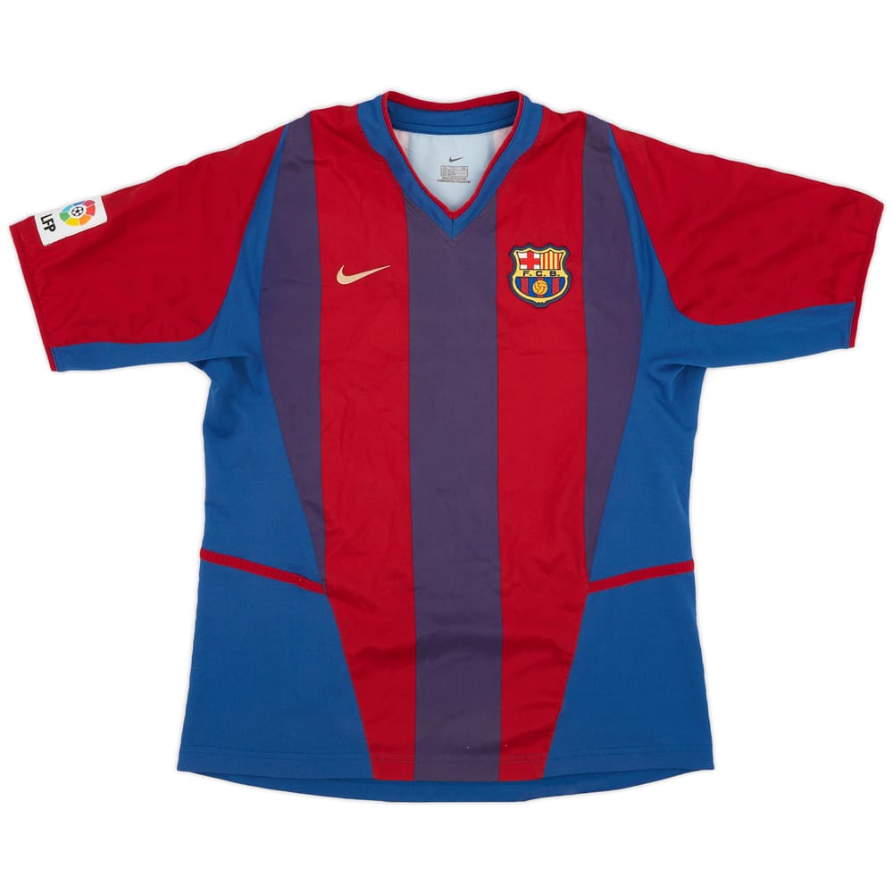 2002-03 Barcelona Home Shirt - 8/10 - (XL.Boys)