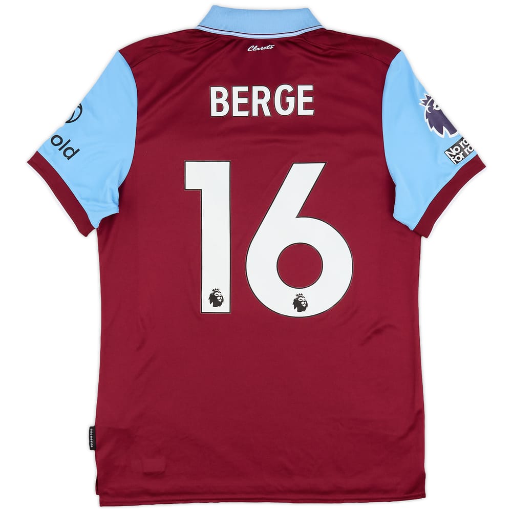 2023-24 Burnley Match Issue Home Shirt Berge #16