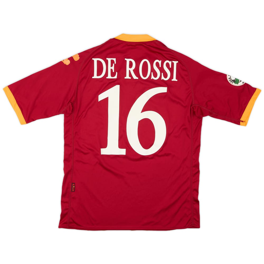 2009-10 Roma Home Shirt De Rossi #16 - 7/10 - (M)