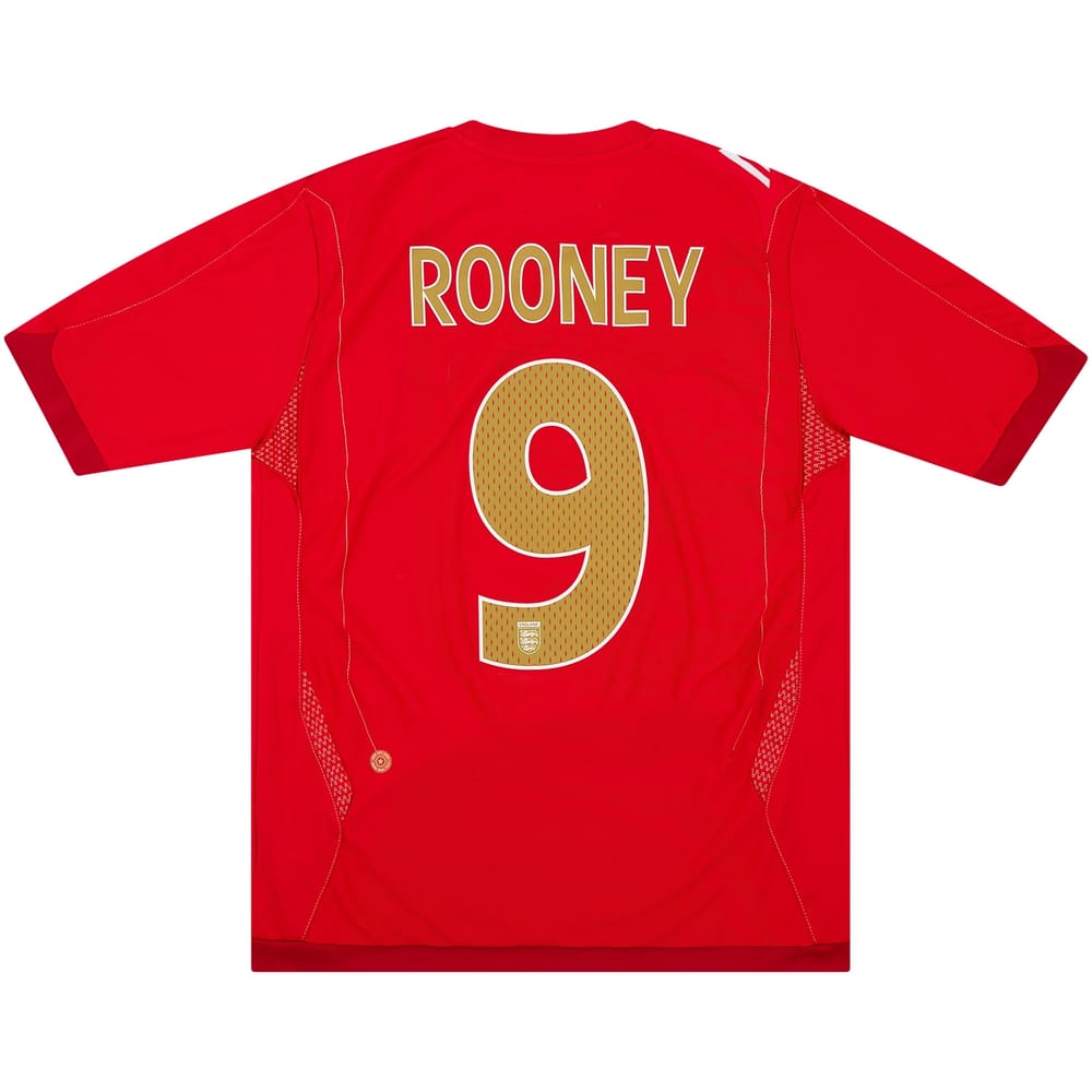 2006-08 England Away Shirt Rooney #9 - 6/10 - (S)