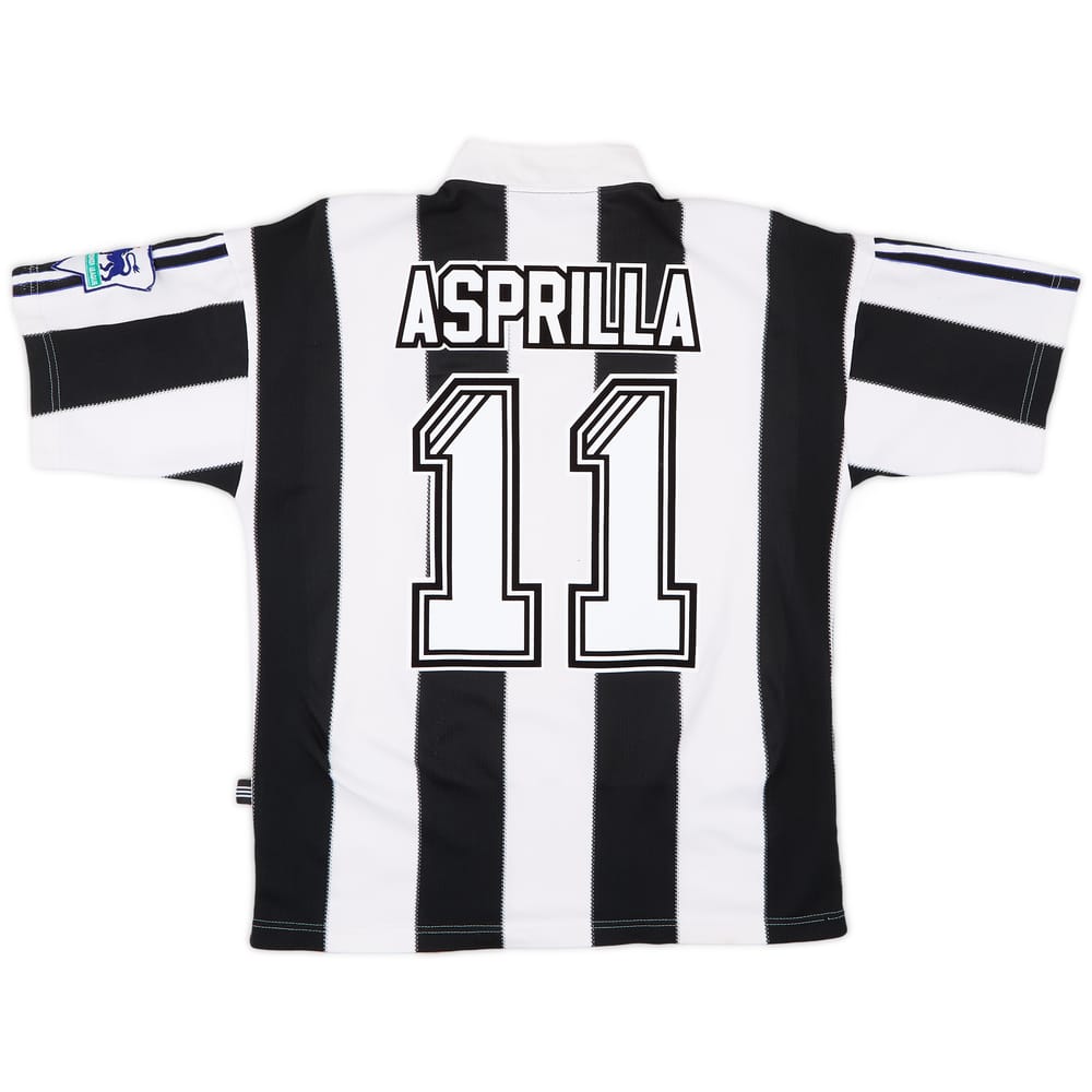 1995-97 Newcastle Home Shirt Asprilla #11 - 7/10 - (S)